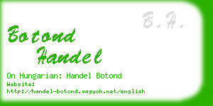 botond handel business card
